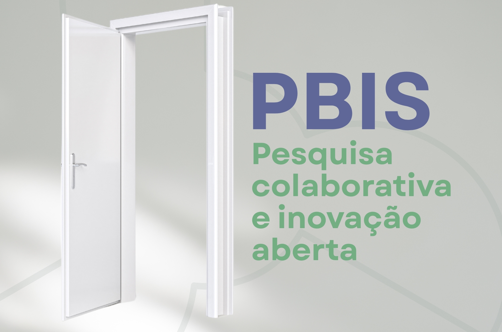 Porta aberta simboliza oportunidades geradas pelo PBIS, que promove pesquisa colaborativa e inovação aberta na ciência e tecnologia de alimentos.
